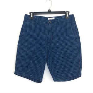 Goodfellow Linden Shorts 9” Navy White Dots 30